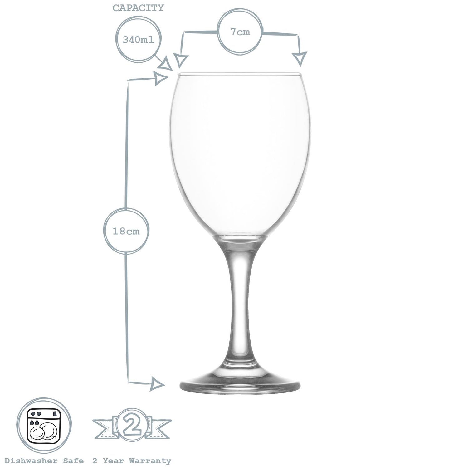 Empire Red Wine Glass - 340ml