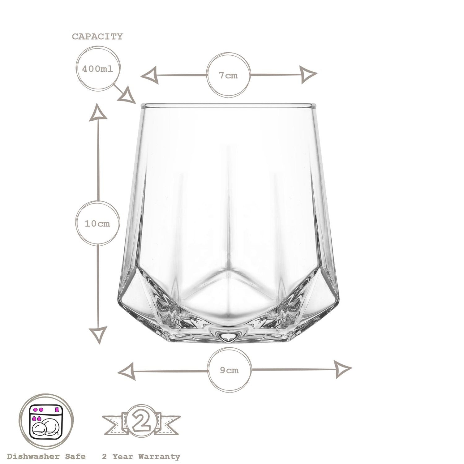 400ml Valeria Whiskey Glass
