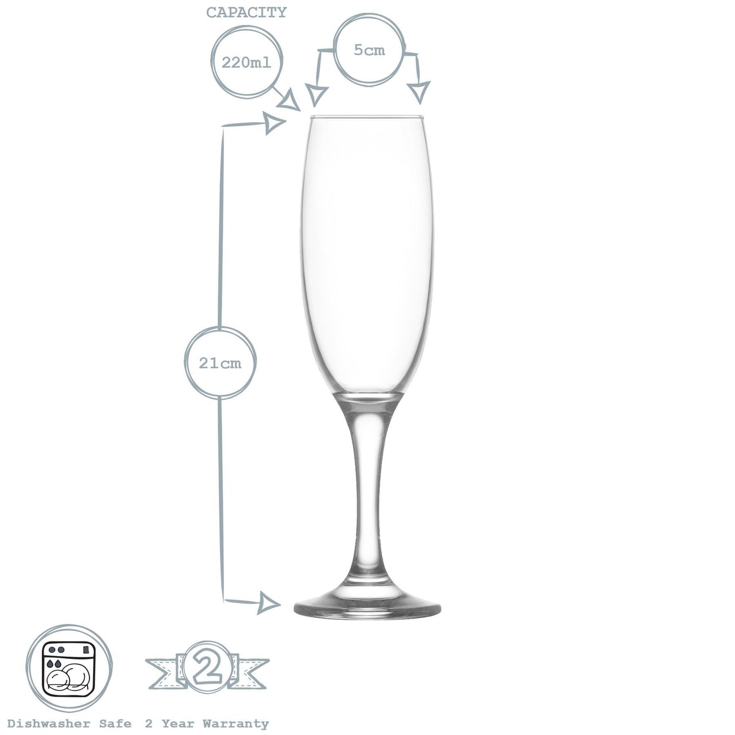 Empire Champagne Flute - 220ml