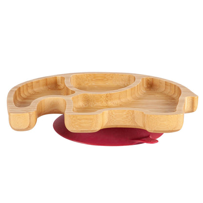 Bamboo Kids Elephant Suction Plate - Red