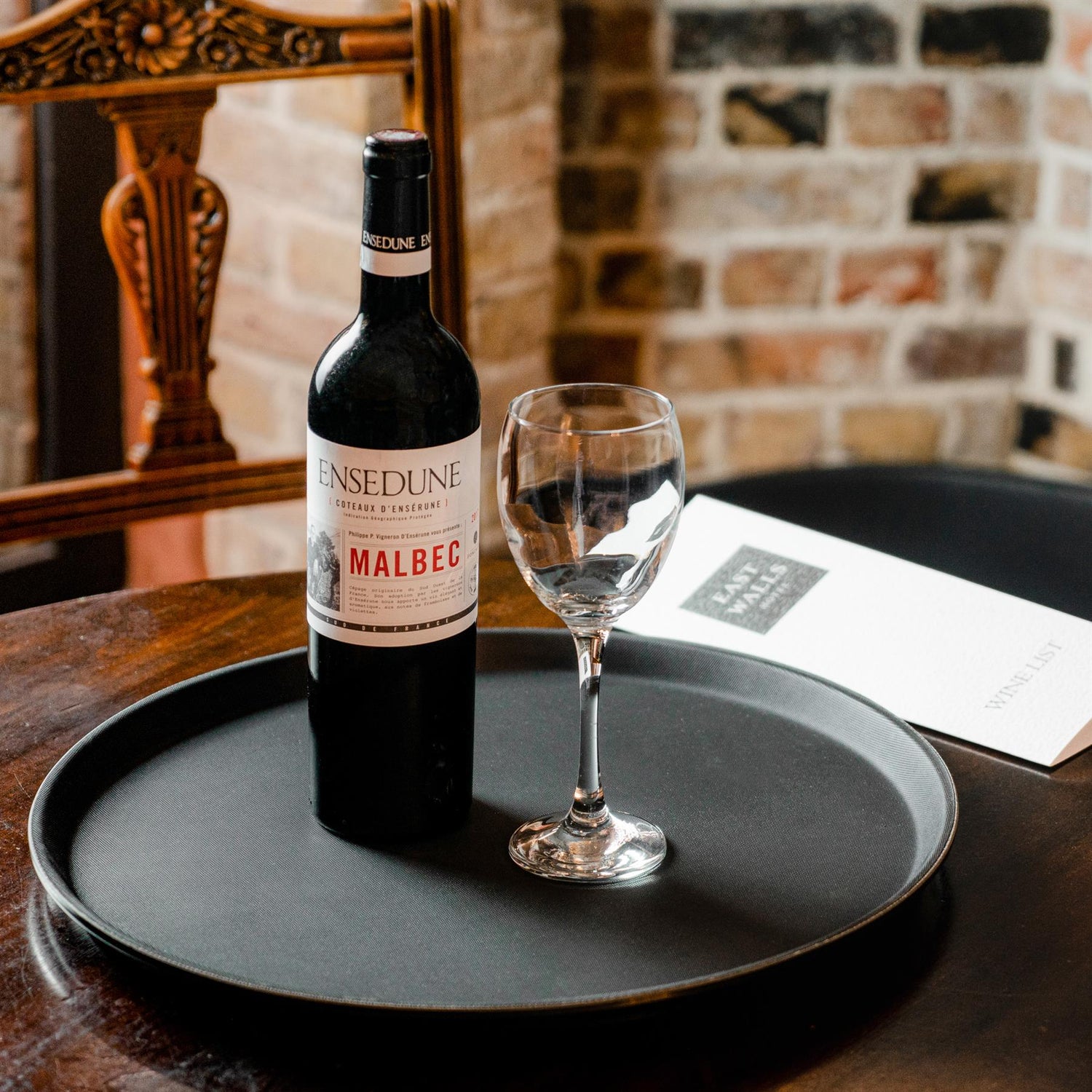 Black 79cm Oval Non-Slip Serving Tray
