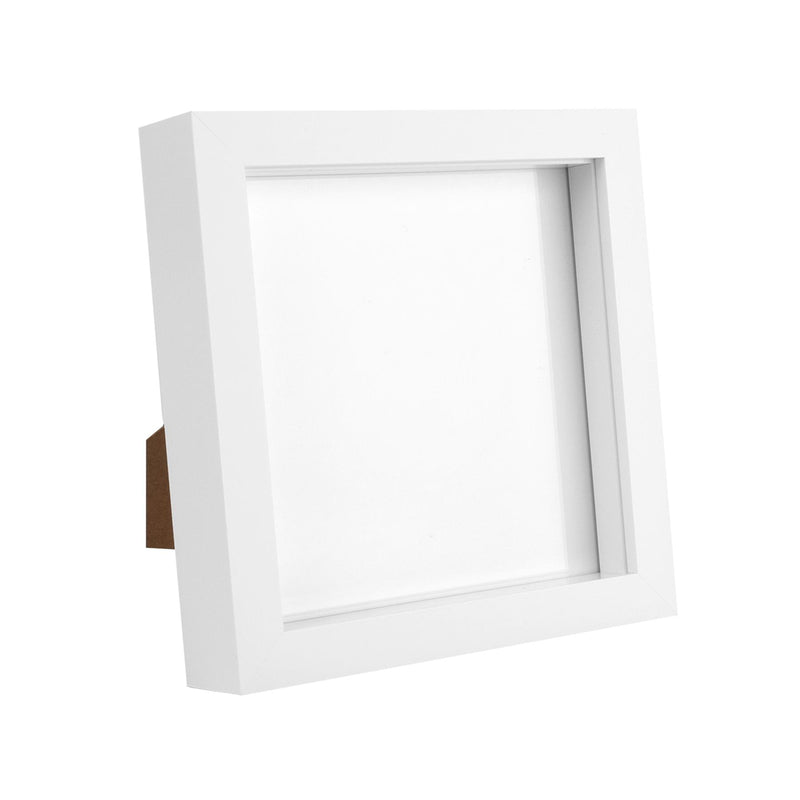6" x 6" 3D Box Photo Frame - White - by Nicola Spring
