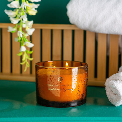 350g Double Wick Sandalwood &amp; Jasmine Soy Scented Wax Candle