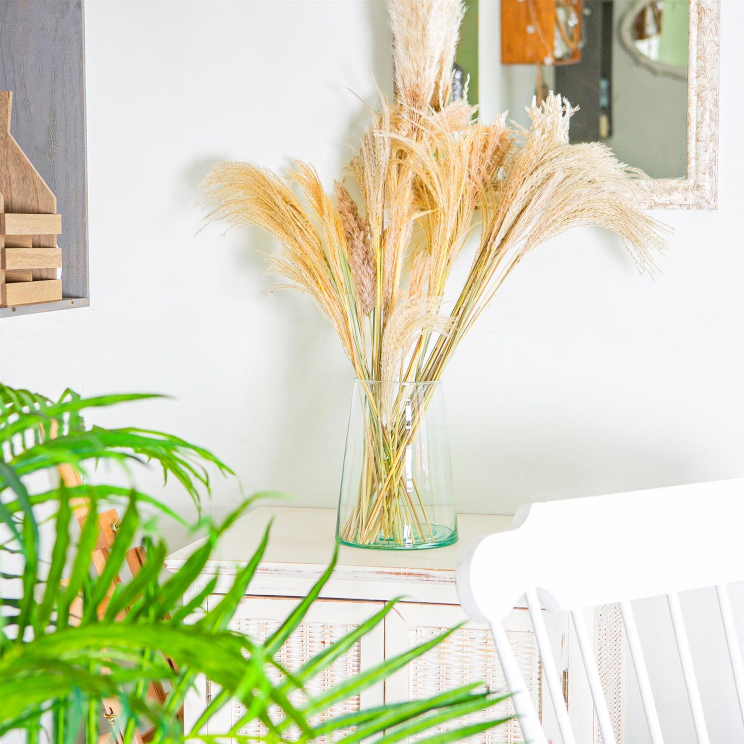 Jebel Recycled Glass Large Vase - Clear
