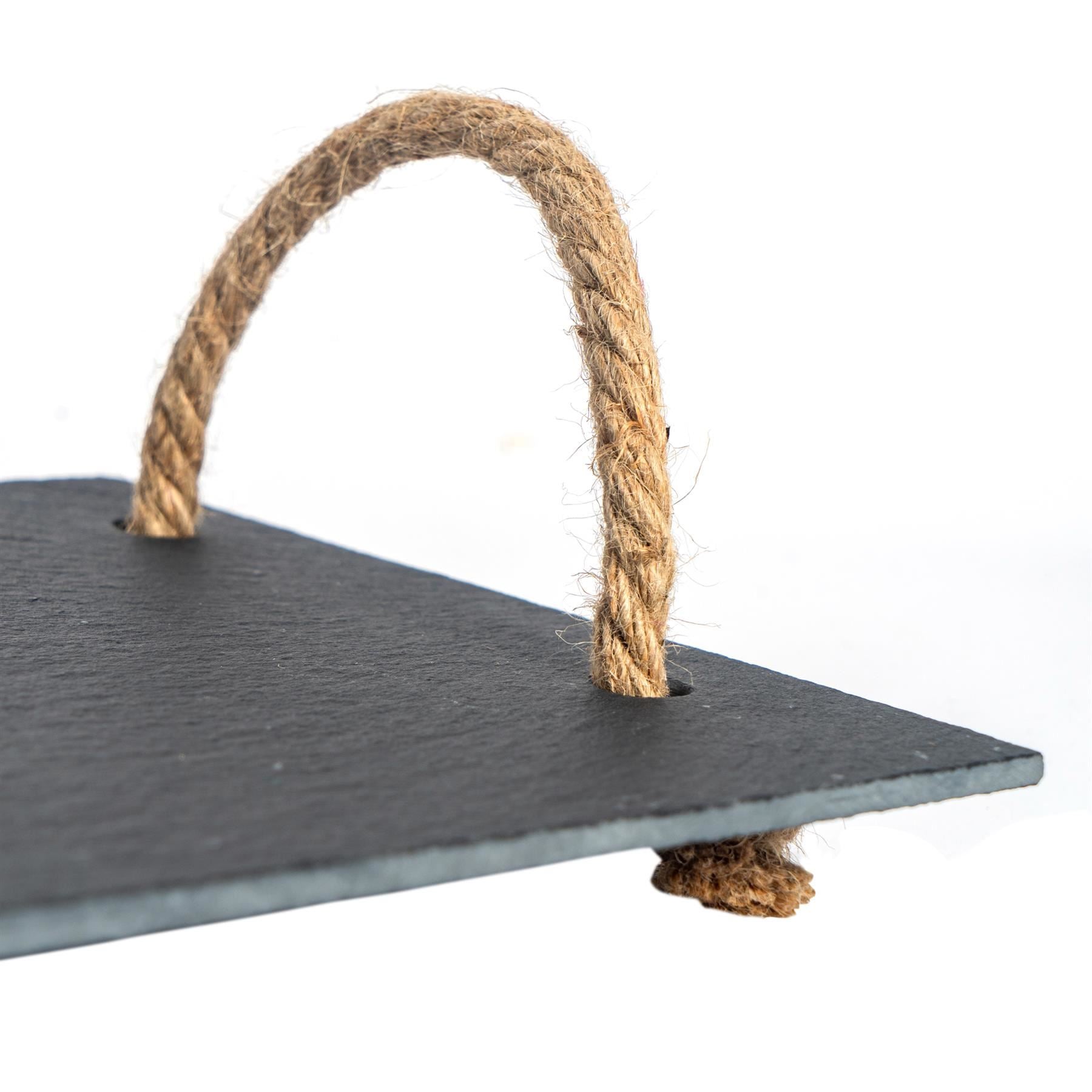 Rope Handle Slate Serving Platter