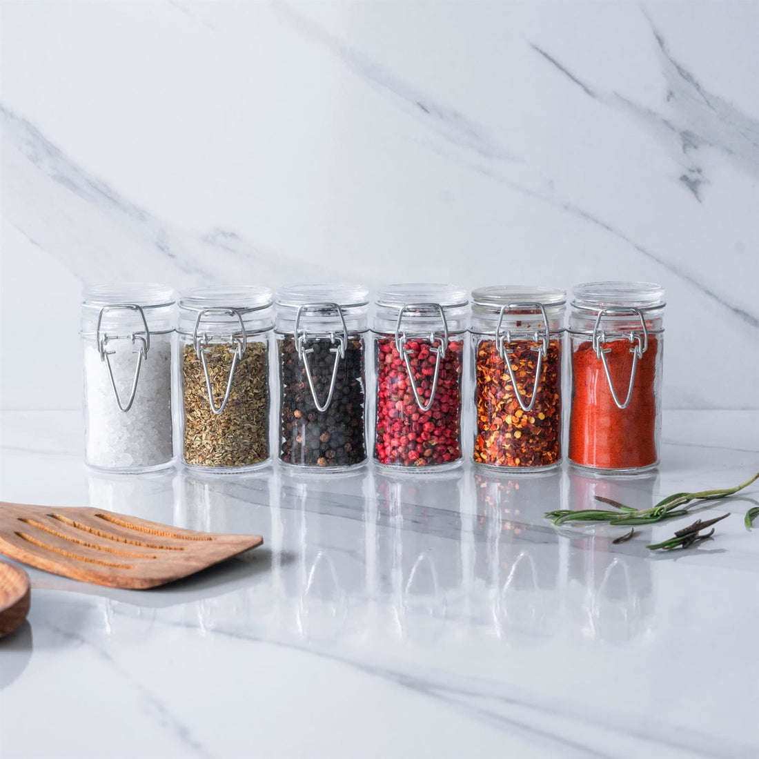Glass Storage Jar - 70ml - Black Seal