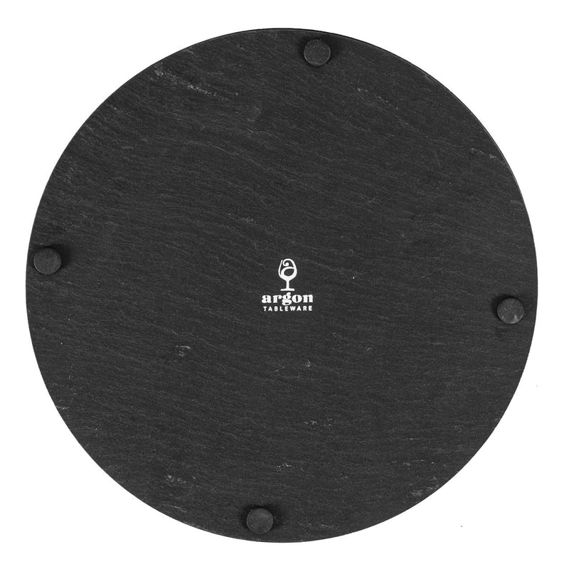 Argon Tableware Linea Round Slate Coaster - 10cm