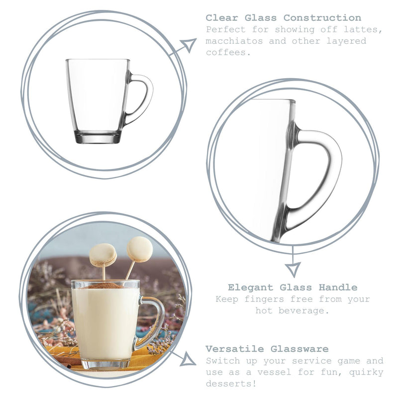 LAV Vega Glass Coffee Mug - 250ml