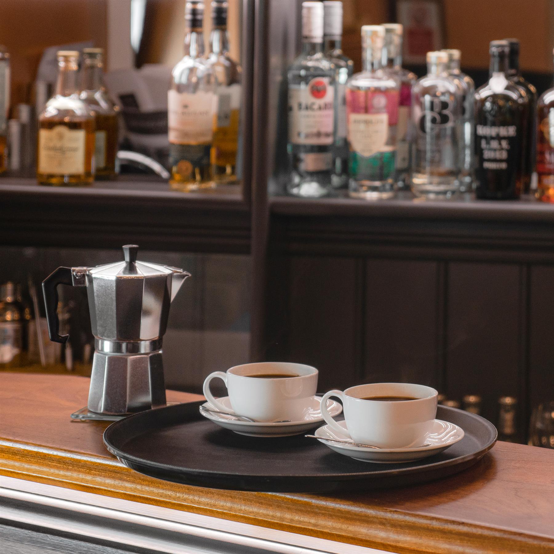 Black 68cm Oval Non-Slip Serving Tray