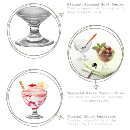 250ml Gigogne Glass Ice Cream Bowl