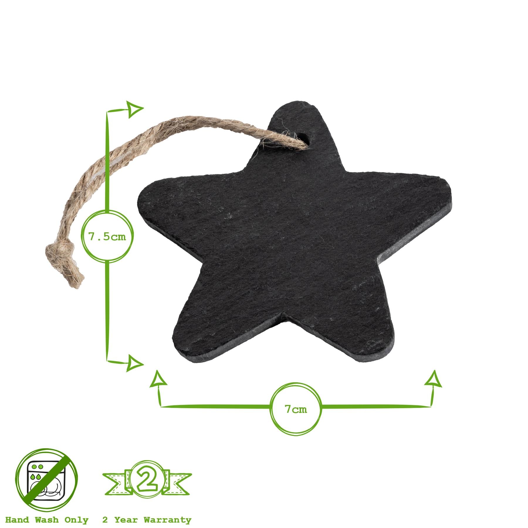 Slate Christmas Tree Decoration - Star