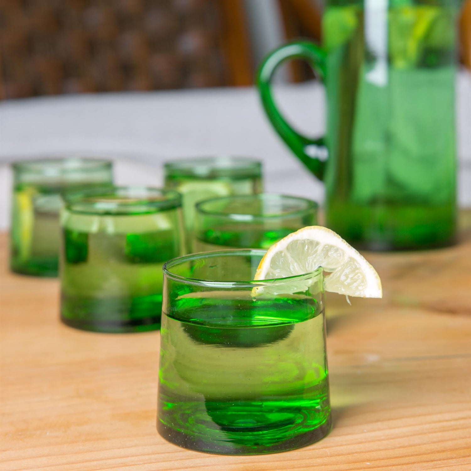 Merzouga Recycled Tumbler Glass - 200ml - Green