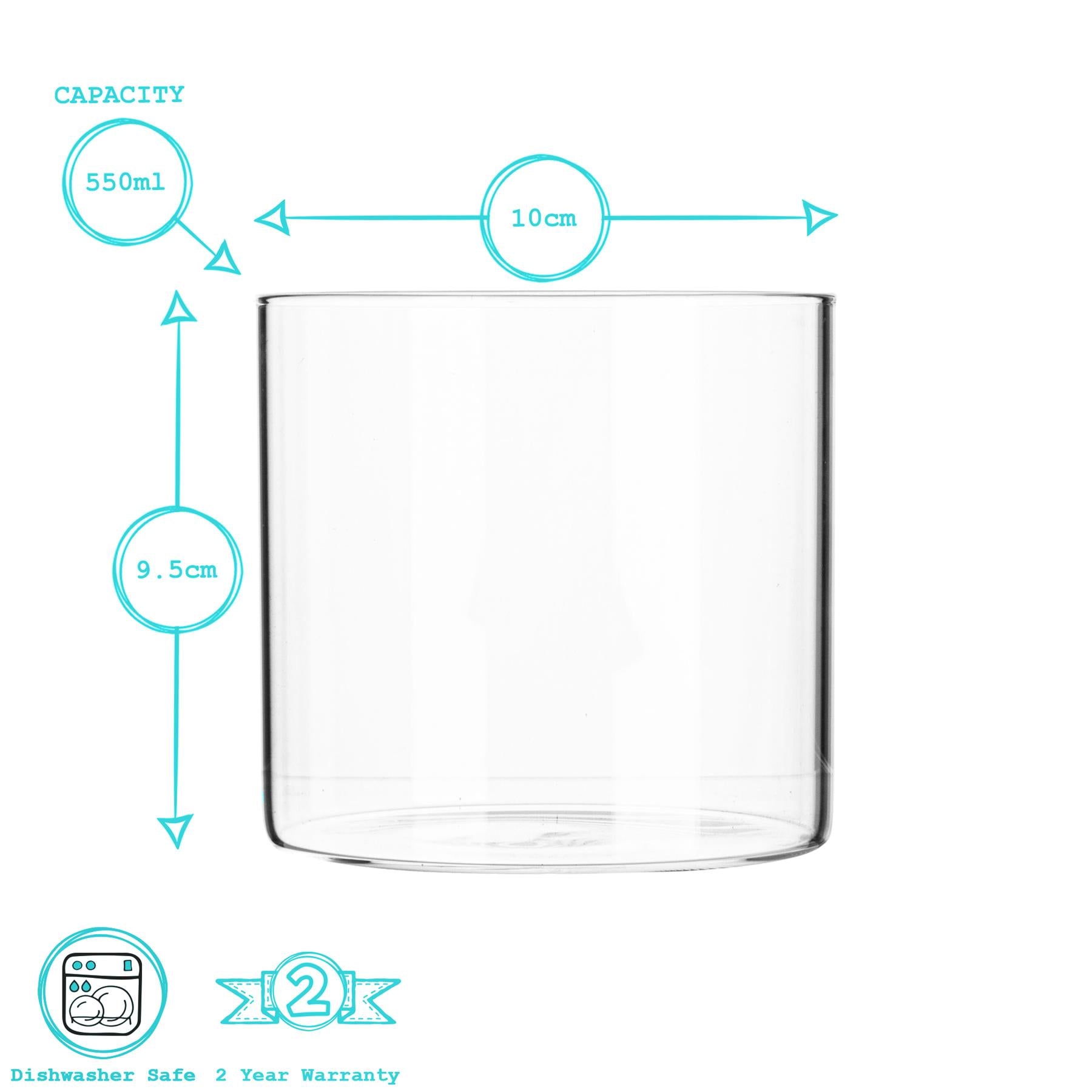 Glass Storage Jar with Cork Lid - 550ml