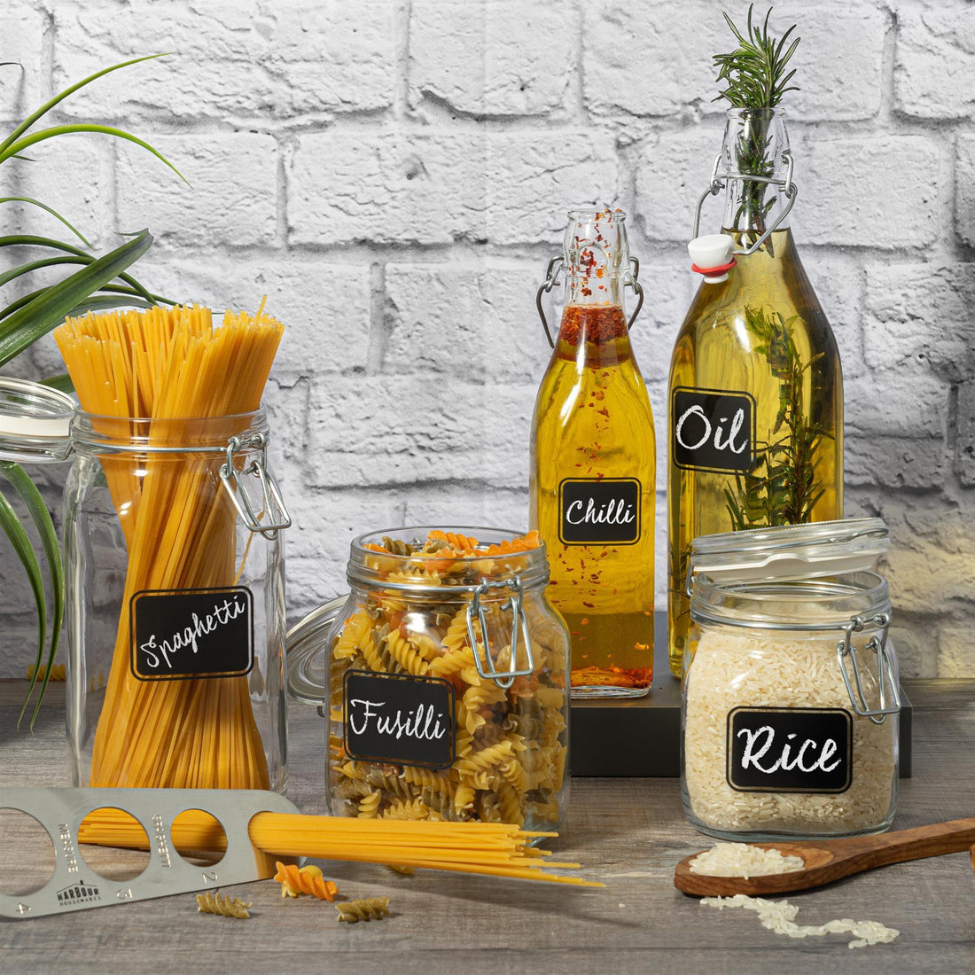 Lavagna Glass Swing Bottle with Chalkboard Label - 1L