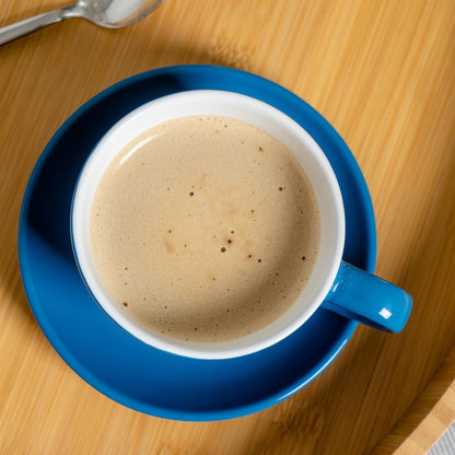 Argon Tableware Coloured Cappuccino Cup - Blue - 250ml Overhead