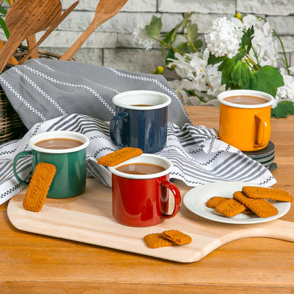 Coloured Enamel Mug - 375ml - Red
