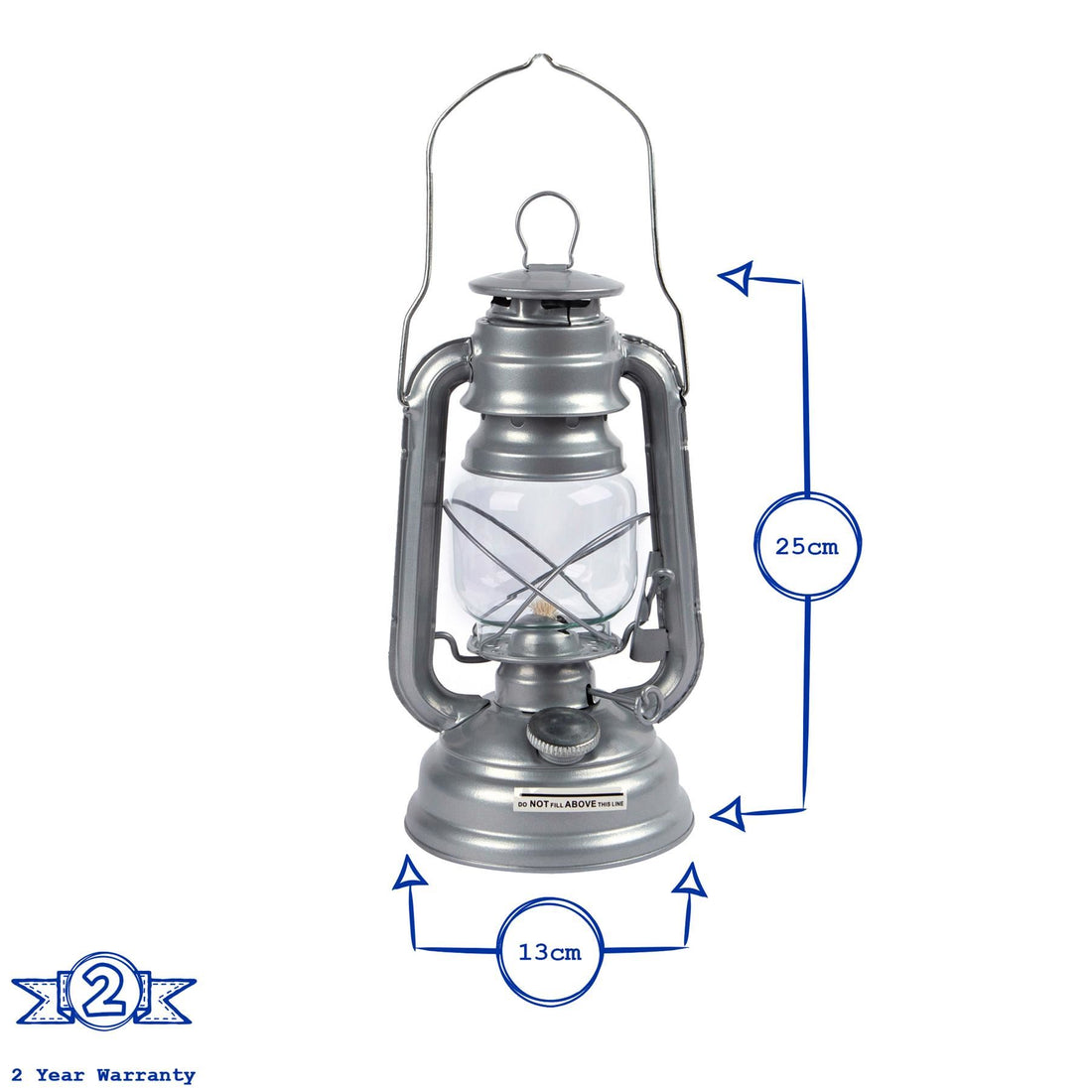 25cm Metal Hurricane Lantern