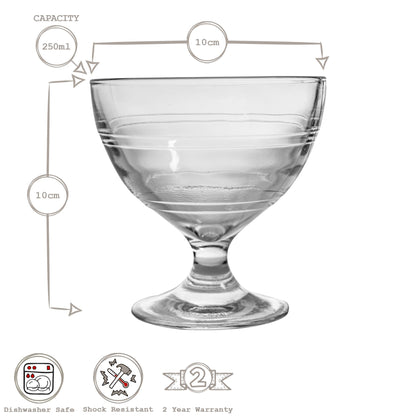 250ml Gigogne Glass Ice Cream Bowl