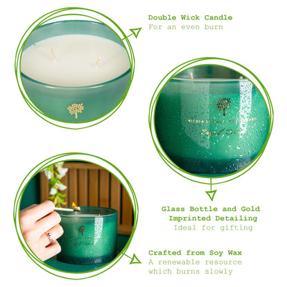 350g Double Wick Sage &amp; Seasalt Soy Scented Wax Candle