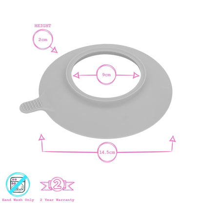 Kids Bamboo Plate Suction Cup - Blue