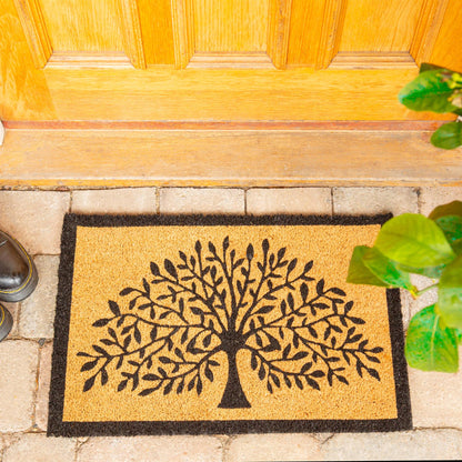 Coir Door Mat - 60 x 40cm - Tree of Life