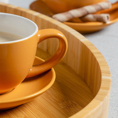 Argon Tableware Coloured Cappuccino Cup - Yellow - 250ml Detail