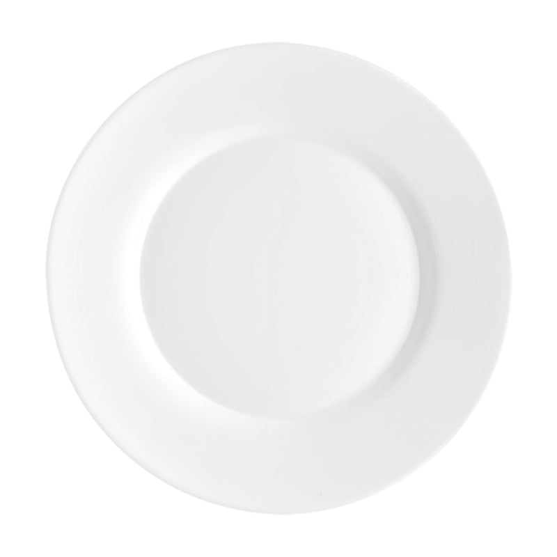 White 25cm Toledo Glass Dinner Plate - By Bormioli Rocco