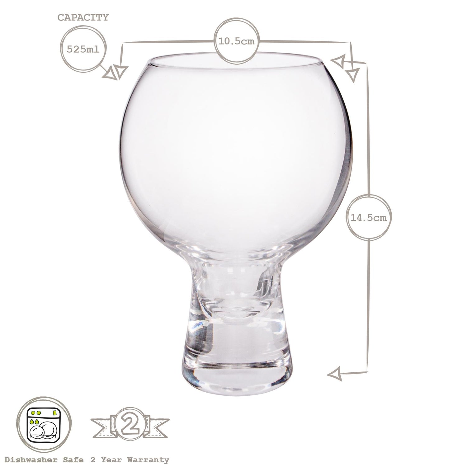 525ml Short Stem Gin Glass