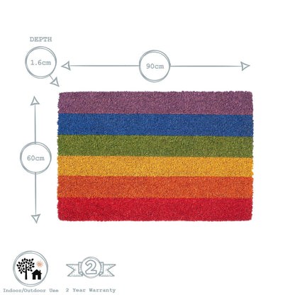 Door Mat - 90 x 60 cm - Rainbow Flag