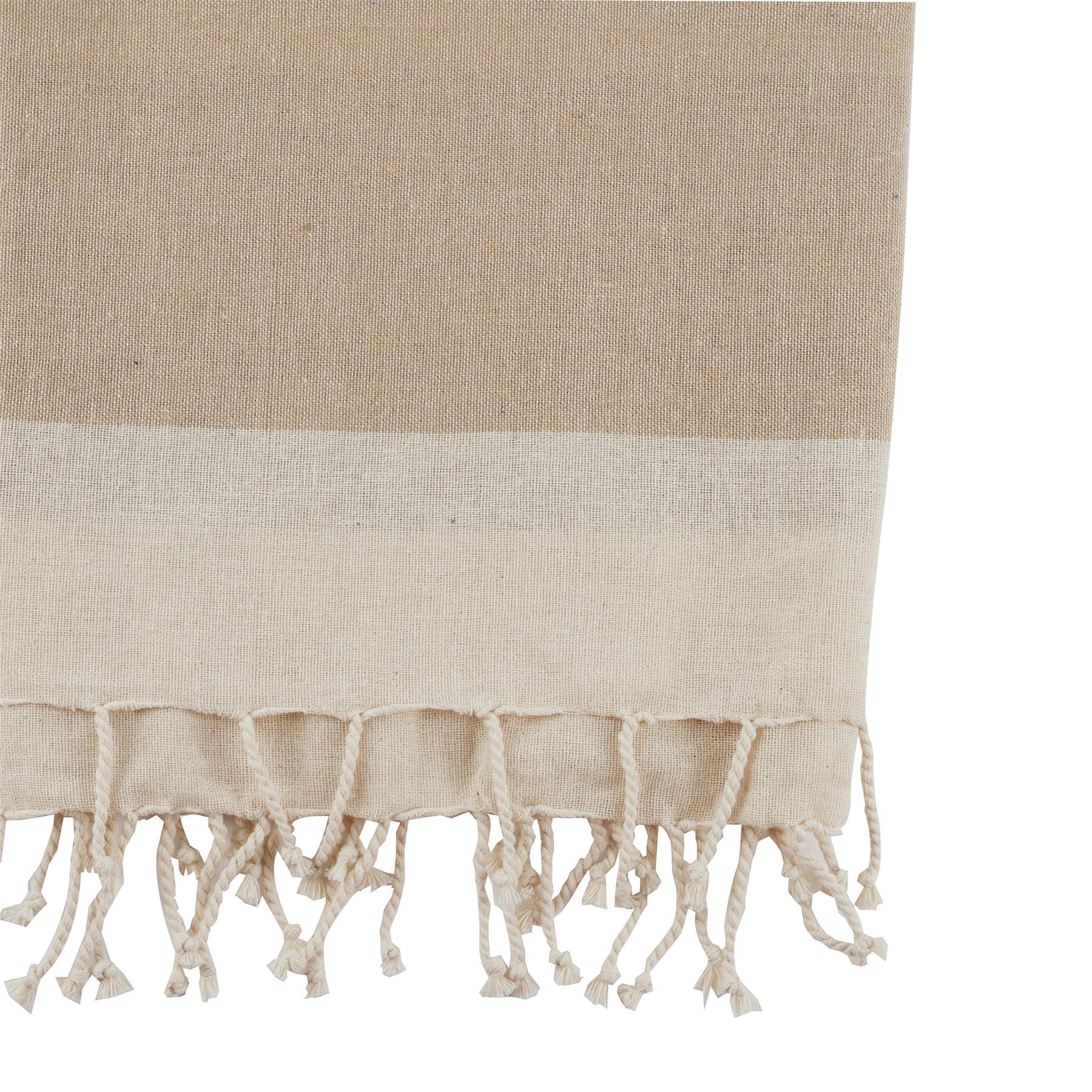 Small Turkish Beach Towel - Beige Stripe