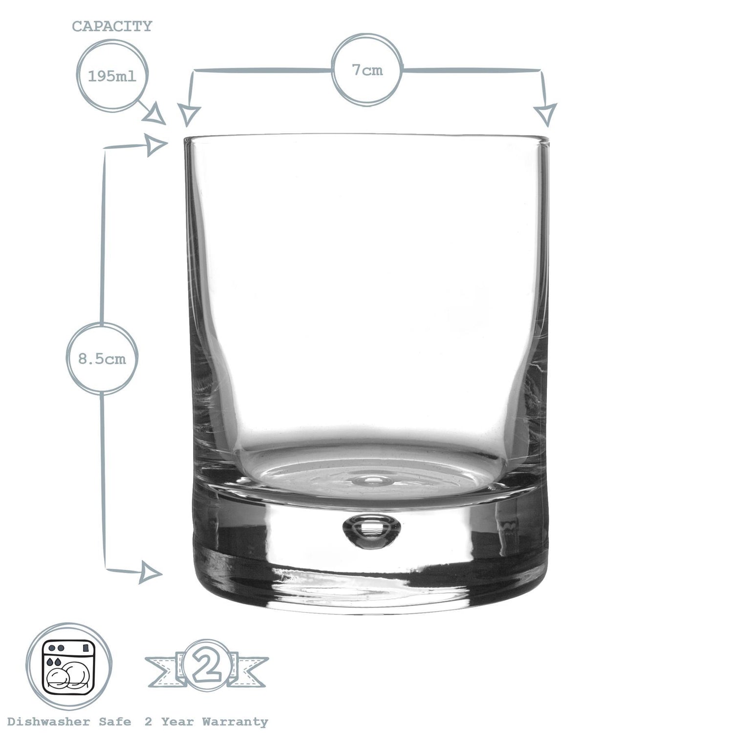 Barglass Water Tumbler - 195ml