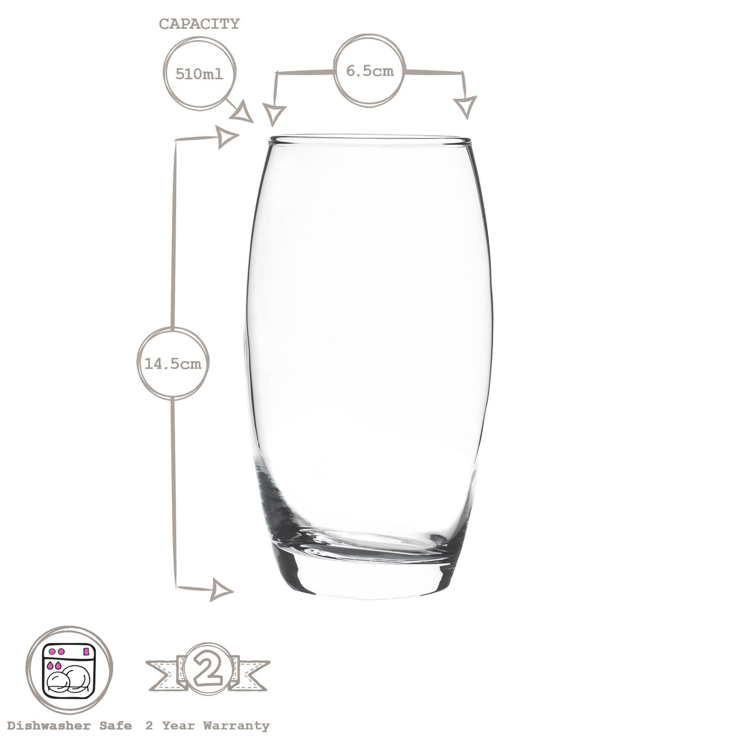 510ml Empire Highball Glass