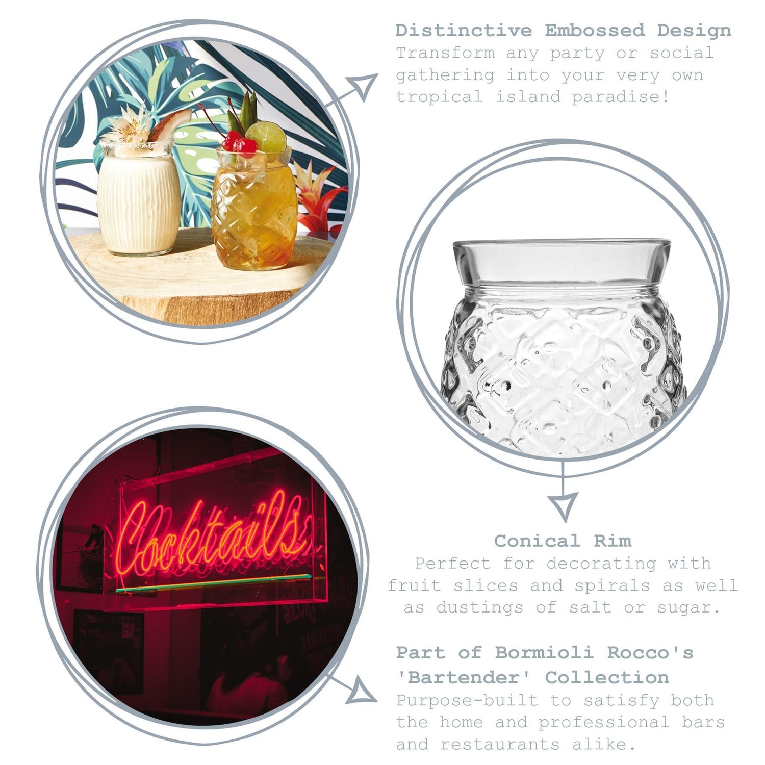 Sour Pineapple Cocktail Glass - 440ml