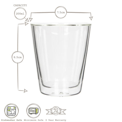 200ml Double-Walled Glass