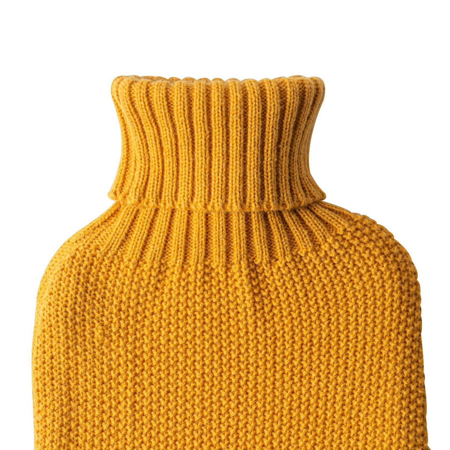 Hot Water Bottle Cover - Knitted - Mustard