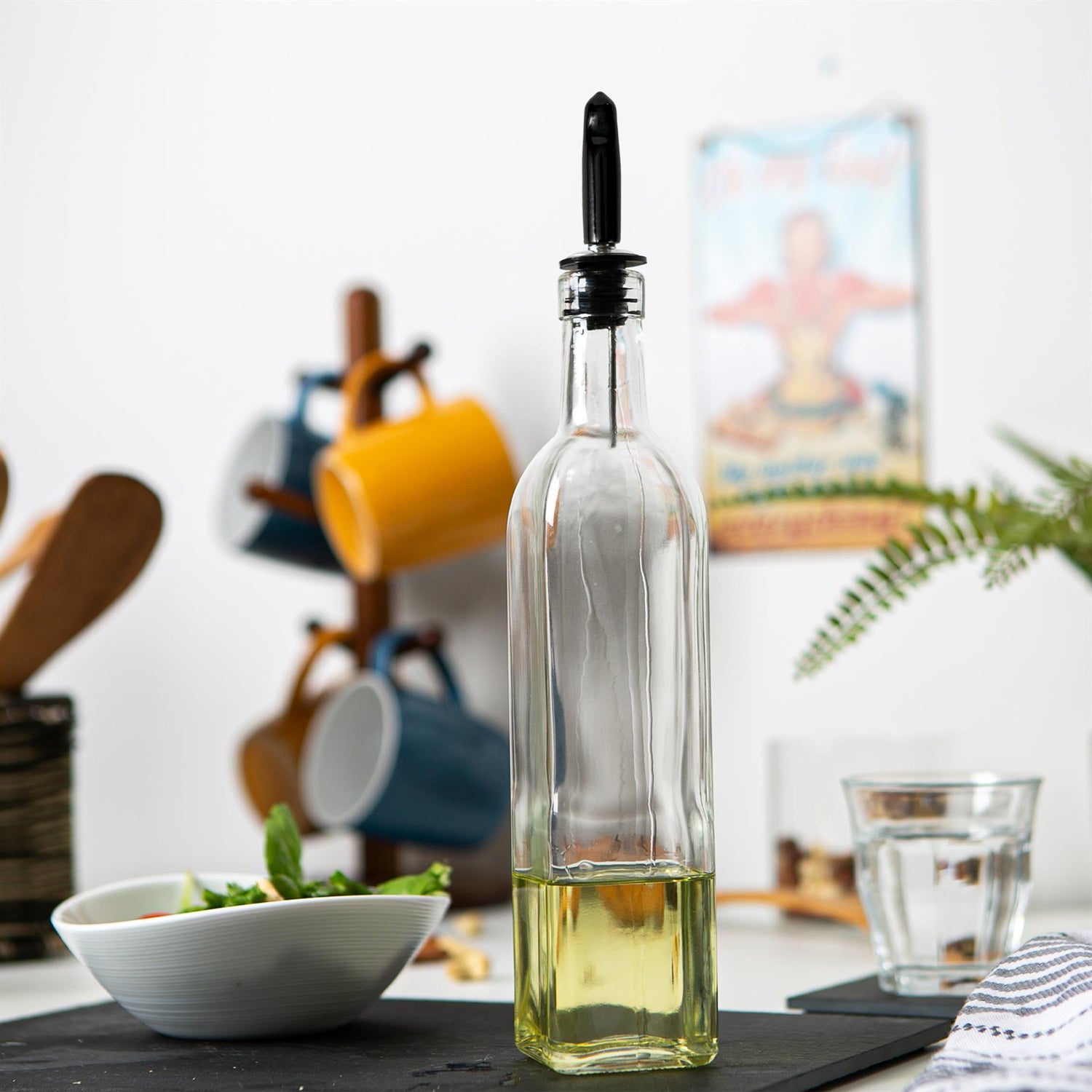 Olive Oil Bottle Pourer Dust Cap - Black
