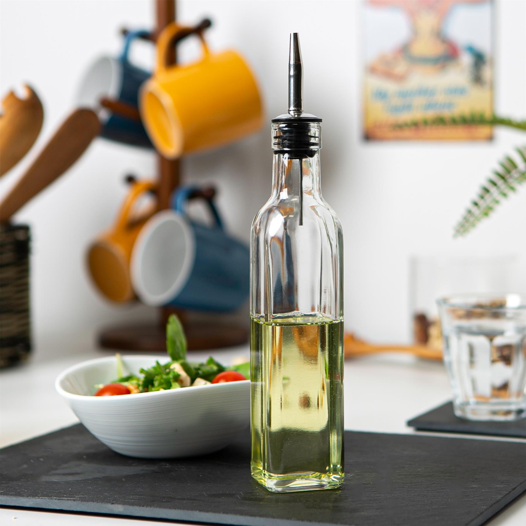 Olive Oil Bottle Pourer Dust Cap - Black