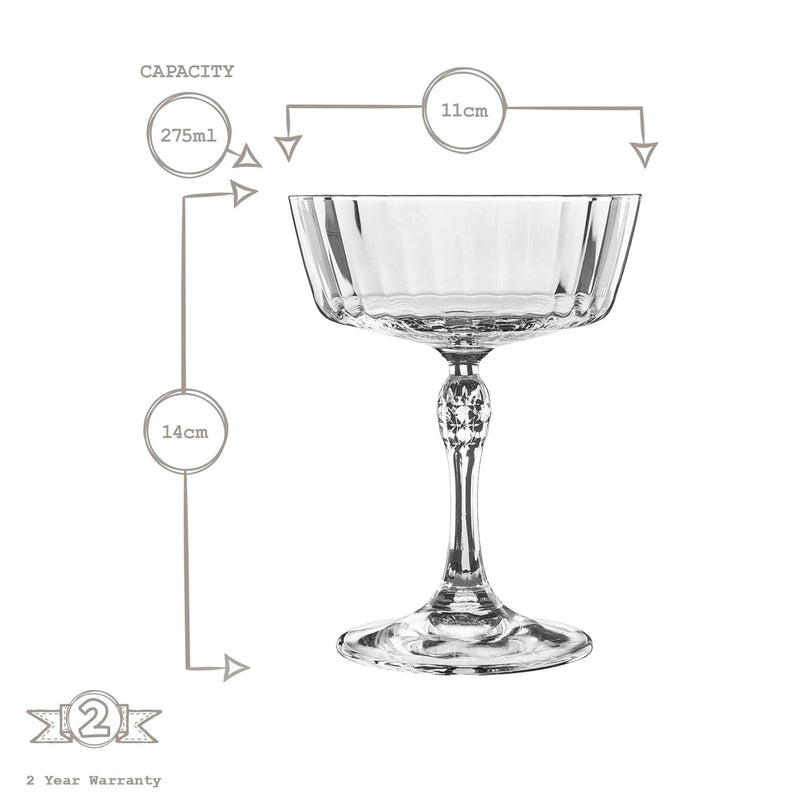 275ml America '20s Champagne Cocktail Saucer - By Bormioli Rocco