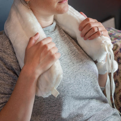 Long Hot Water Bottle - Cream
