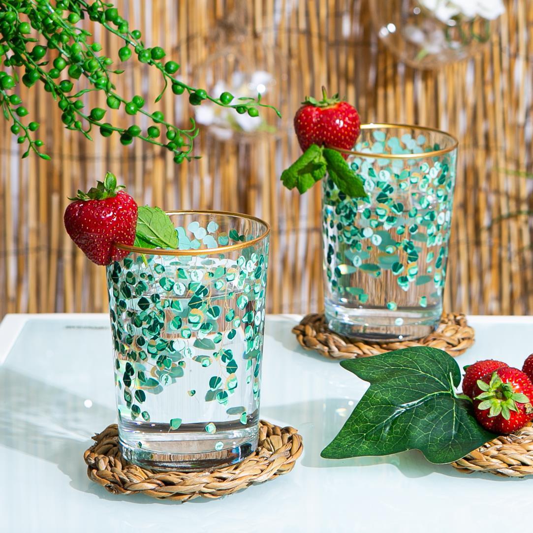 Bodega Decorated Highball Glass - 520ml - Green