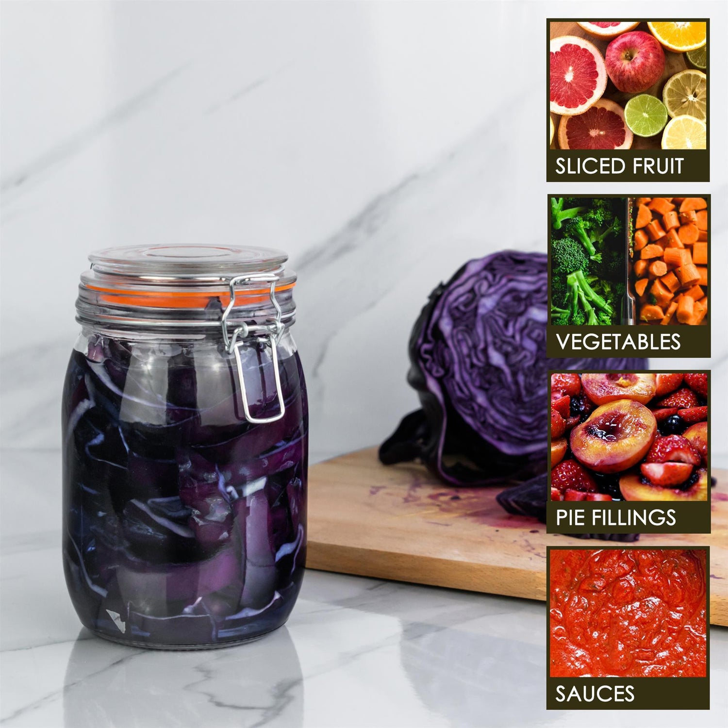 Glass kitchen food storage containers