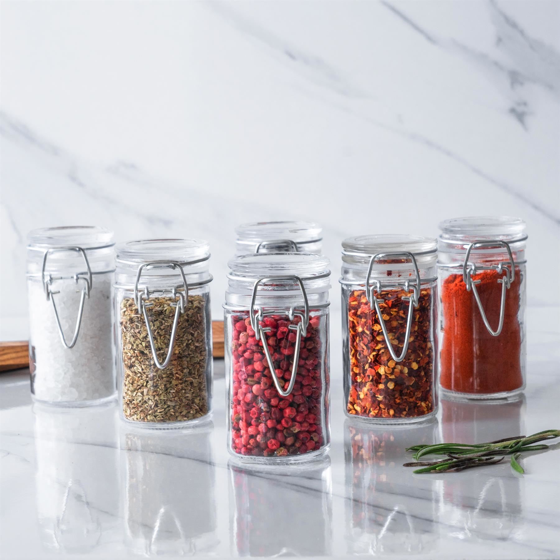 Glass Storage Jar - 70ml - Black Seal