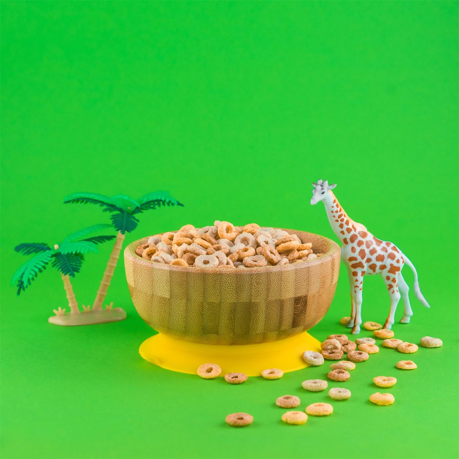 Kids Bamboo Suction Bowl - 14cm - Brown