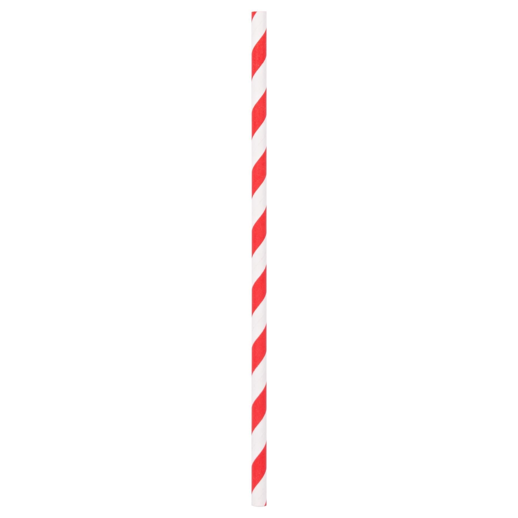 Red 19.5cm Paper Straws - Pack of 40