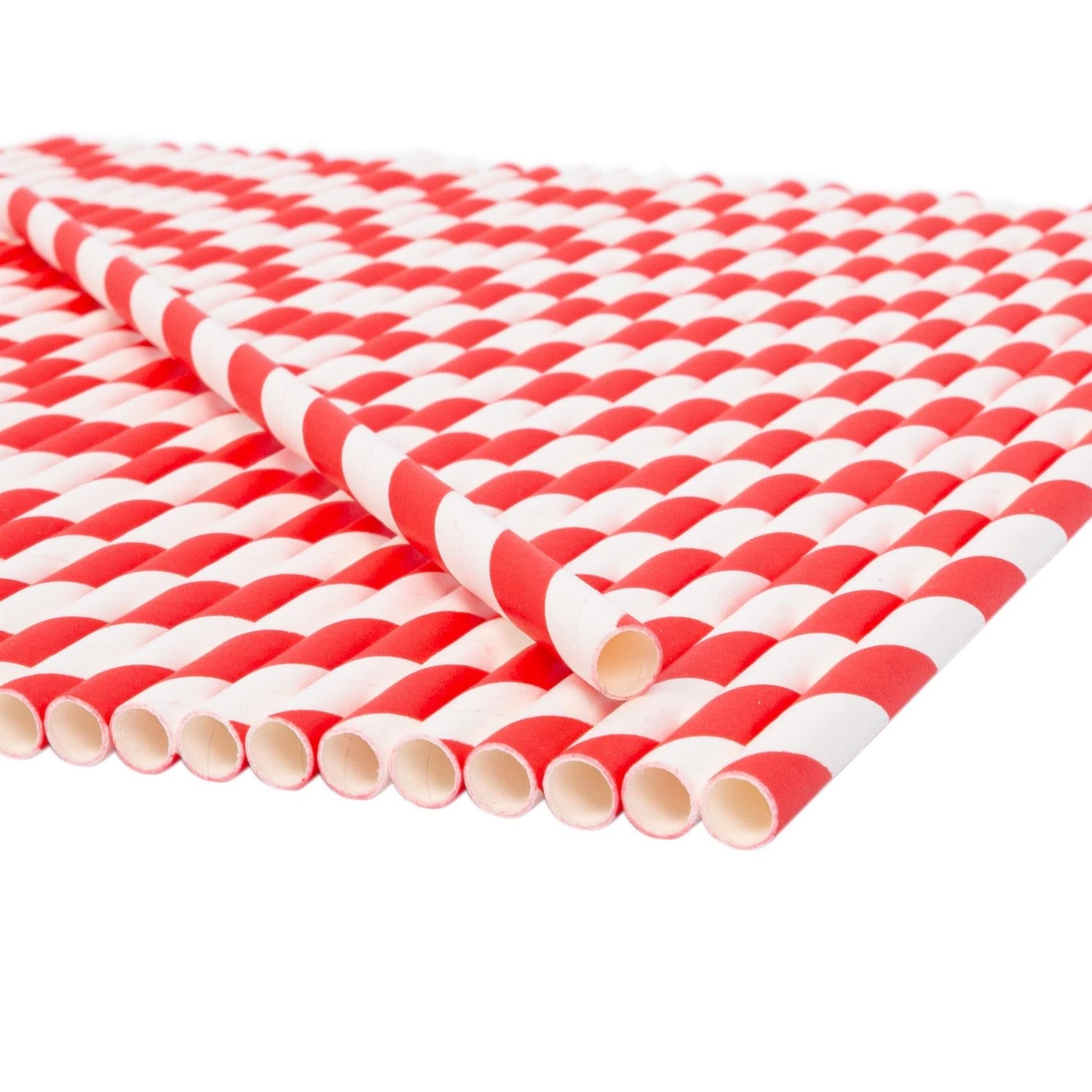 Red 19.5cm Paper Straws - Pack of 40