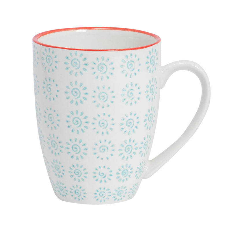 Nicola Spring Hand Printed Coffee Cup - 360ml - Turquoise