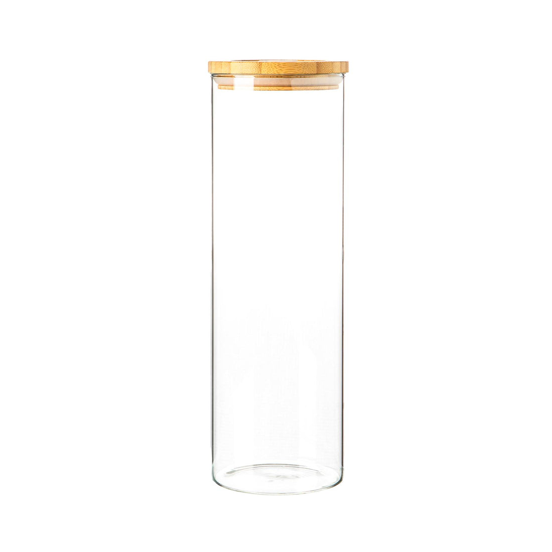 Glass Storage Jar with Wooden Lid - 2 Litre
