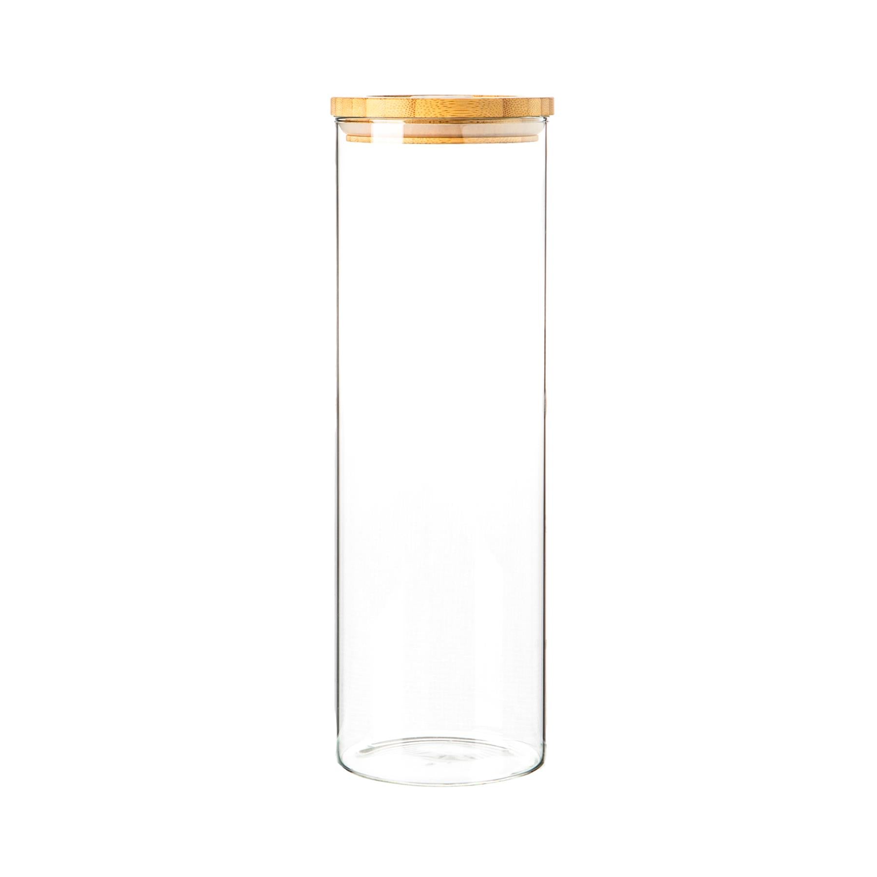 Glass Storage Jar with Wooden Lid - 2 Litre