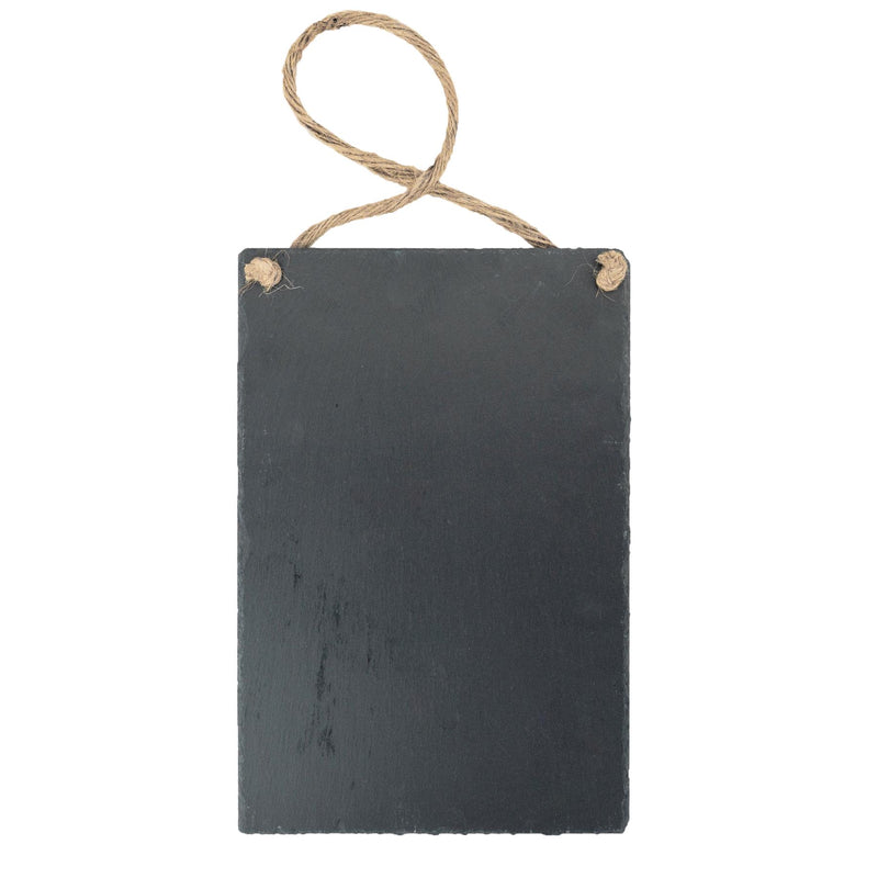 Nicola Spring Slate Hanging Notice Chalk Board - 20 x 30cm - Grey