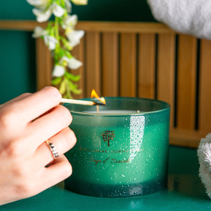 350g Double Wick Sage &amp; Seasalt Soy Scented Wax Candle